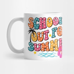 School's Out For Summer, Peace Out School, Last Day of School,Teacher Summer Vacation, Beach Vibes Mug